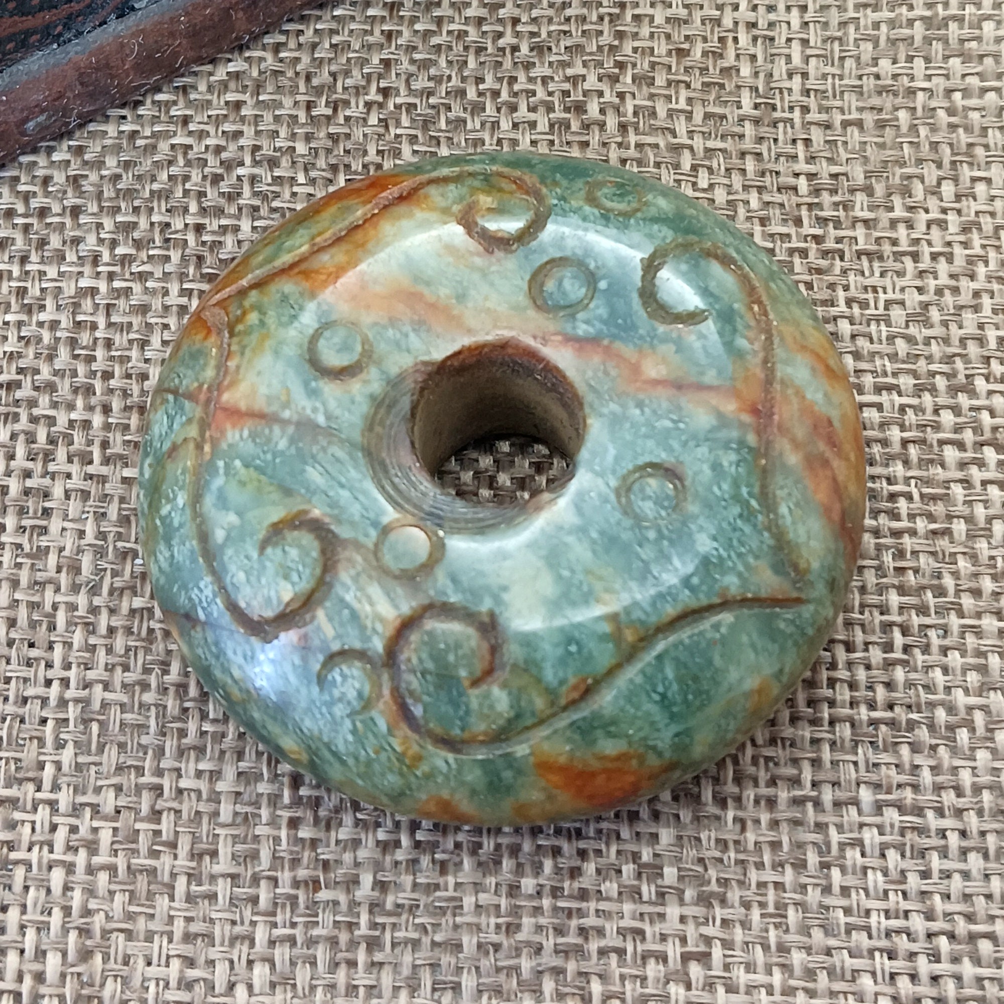 Archaistic Jade Hoop Pendant: Diy Necklace Charm