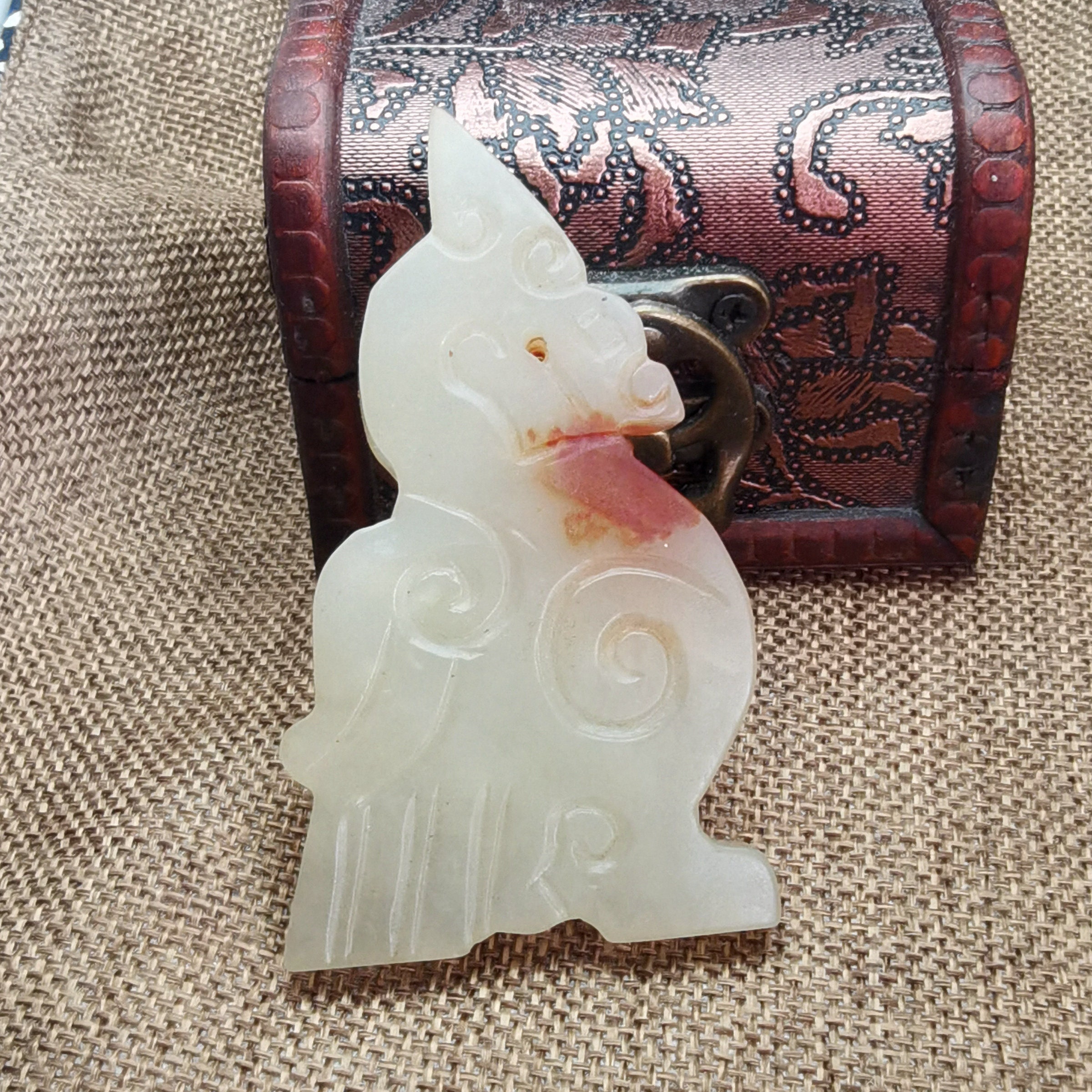 Carved Jade Eagle Pendant: Chinese Mythology