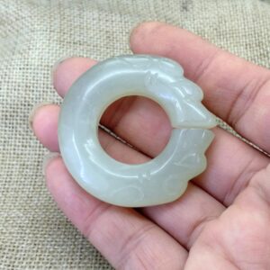 Jade Pendant Carved Pig Dragon Jade Amulet, Diy Necklace Jade Pendant Carved Pig Dragon Jade Amulet, Diy Necklace