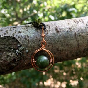 Minimalist Nephrite Jade Pendant Necklace, Handmade Gift Box Minimalist Nephrite Jade Pendant Necklace, Handmade Gift Box
