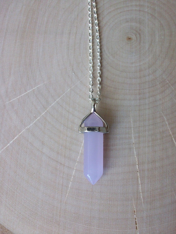 Jade Necklace, Lavender Jade Point Pendant, Gemstone Point, Lavender Jade, Healing Crystal Necklace, Layering Necklace, Gemstone Appeal, Gsa
