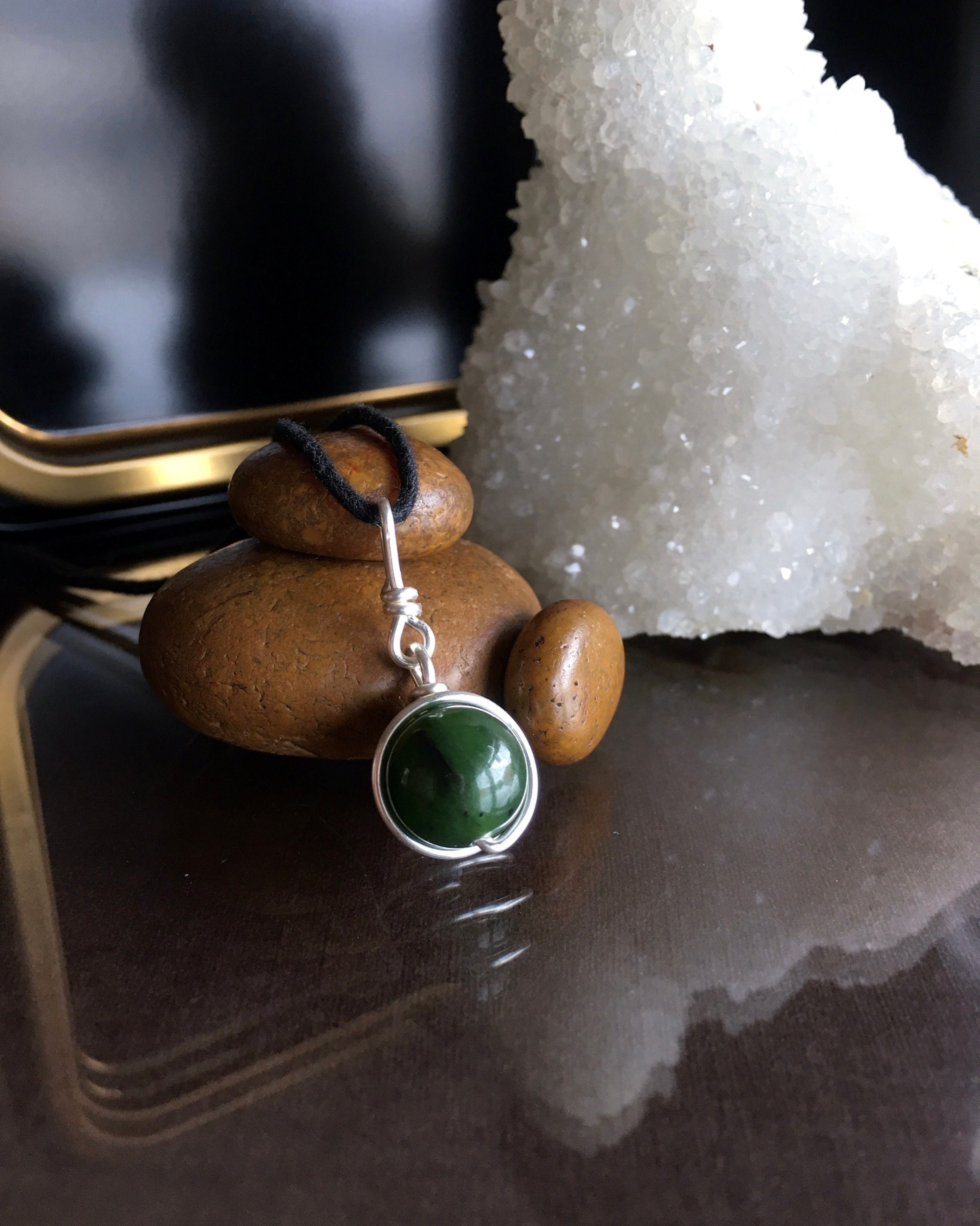 Nephrite Jade Pendant Necklace: Green Jewelry, Jewellery Gifts