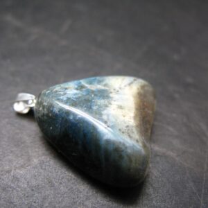 Very Rare Dianite (Blue Jade) Silver Pendant From Russia - 1.1"