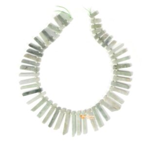 Jadeite Jade Hand Carved Stick Loose Beads For Jewelry Making Strand 16" Jadeite Jade Hand Carved Stick Loose Beads For Jewelry Making Strand 16"