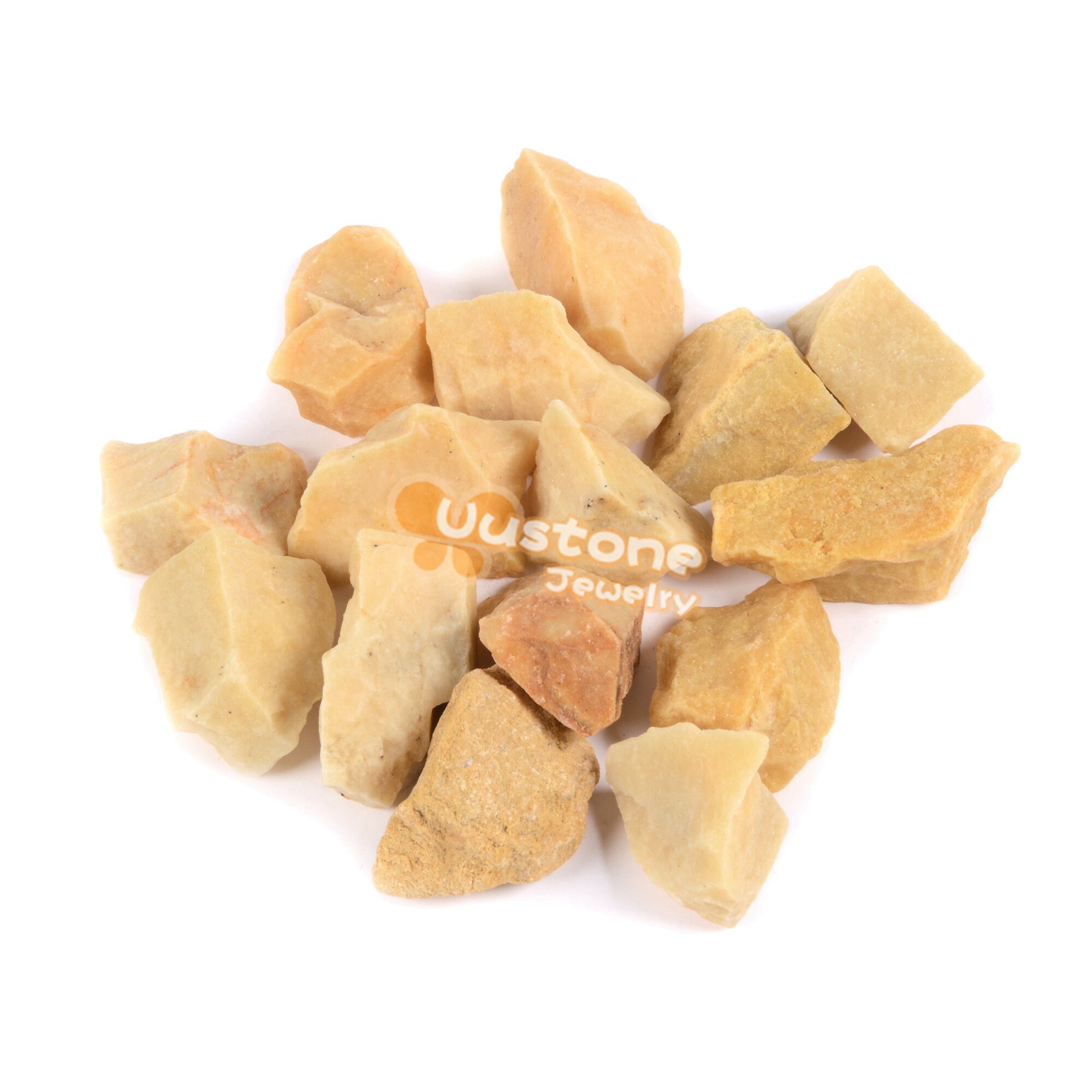 1/2lb Raw Yellow Jade Stone Specimen Collection Pocket Worry Healing Crystal Reiki