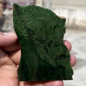 Authentic Jade Rough Slice | Green Nephrite 131g 93x65x8mm Authentic Jade Rough Slice | Green Nephrite 131g 93x65x8mm
