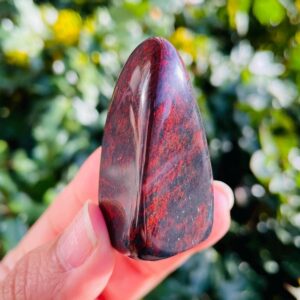 Blood Jade Stone (38.5G) Smooth Free Form Blood Jade Crystal, Ultra Rare Black Red Jade Stone, Self Standing Specimen Natural Jade Crystal Blood Jade Stone (38.5G) Smooth Free Form Blood Jade Crystal, Ultra Rare Black Red Jade Stone, Self Standing Specimen Natural Jade Crystal