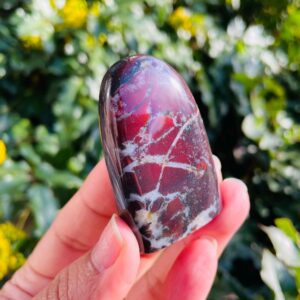 Blood Jade Stone (59.02G) Smooth Free Form Blood Jade Crystal, Ultra Rare Black Red Jade Stone, Self Standing Specimen Natural Jade Crystal Blood Jade Stone (59.02G) Smooth Free Form Blood Jade Crystal, Ultra Rare Black Red Jade Stone, Self Standing Specimen Natural Jade Crystal