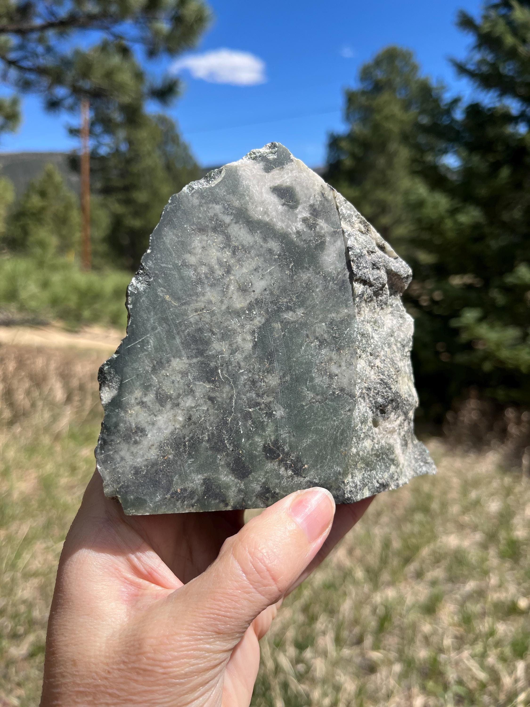 Green Jade Lapidary Rough Natural Stone Not Polished For Cabbing