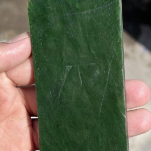 Green Jade Rough Stone | Natural Nephrite Slice 125g 103x53x7mm Green Jade Rough Stone | Natural Nephrite Slice 125g 103x53x7mm