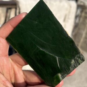 Green Jade Rough Stone | Raw Nephrite Gemstone Slice 147g 92x72x8mm Green Jade Rough Stone | Raw Nephrite Gemstone Slice 147g 92x72x8mm