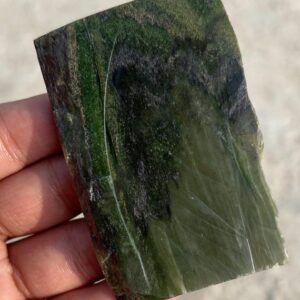 Green Jade Rough Stone | Canadian Nephrite Gemstone Slice 112g 85x56x8mm Green Jade Rough Stone | Canadian Nephrite Gemstone Slice 112g 85x56x8mm
