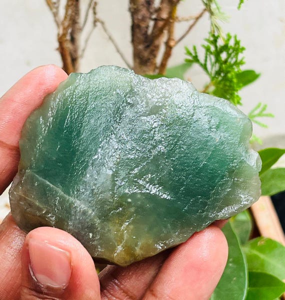 Natural Jade Raw , Beutiful Rough Jade Natural Jade Specimen Healings Crystal Chunn Rough