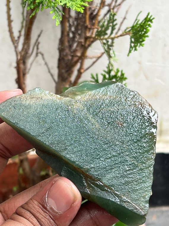 Natural Jade Raw , Beutiful Rough Jade Natural Jade Specimen Healings Crystal Chunn Rough