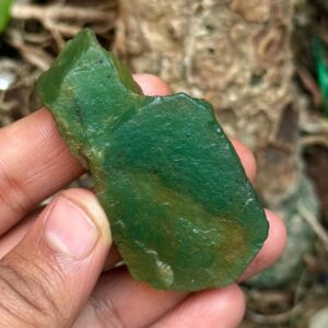 Natural Green Jade Specimen, Rough Crystal Chunk (196.85 Carat) Natural Green Jade Specimen, Rough Crystal Chunk (196.85 Carat)