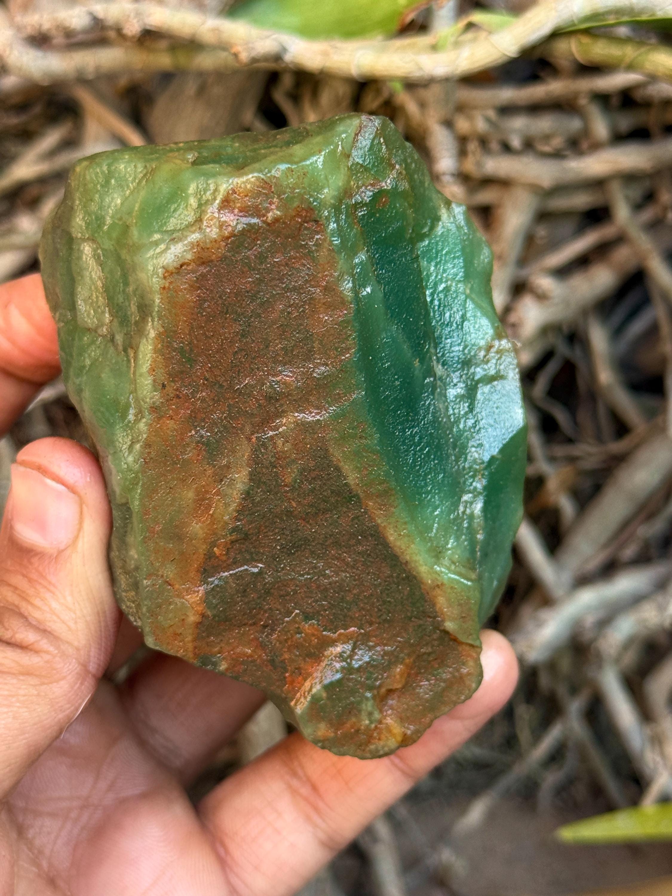Natural Green Jade Specimen, Raw Healing Crystal (1125.80 Carat)