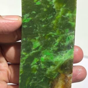 Natural Jade Rough Stone | Deep Green Slice 94.5g 91x48x7mm Natural Jade Rough Stone | Deep Green Slice 94.5g 91x48x7mm