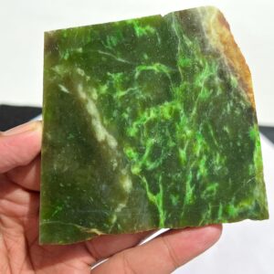 Natural Jade Rough Stone | Raw Nephrite Slice 160g 90x96x7mm Natural Jade Rough Stone | Raw Nephrite Slice 160g 90x96x7mm