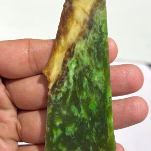 Natural Jade Rough Stone | Raw Green Nephrite Slice 53.50g 97x37x6mm Natural Jade Rough Stone | Raw Green Nephrite Slice 53.50g 97x37x6mm