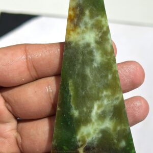Natural Jade Rough Stone | Raw Green Nephrite Slice 60g 95x45x7mm Natural Jade Rough Stone | Raw Green Nephrite Slice 60g 95x45x7mm