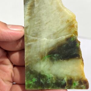 Natural Jade Rough Stone | Raw White Nephrite Slice 98g 96x60x7mm Natural Jade Rough Stone | Raw White Nephrite Slice 98g 96x60x7mm