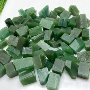 Jade Raw Stone - Bulk Lot Natural Green Jade Cut Rough - Healing Jade Crystal & Mineral Gemstone. (14mm To 20mm)