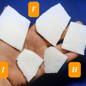 Unpolished White Jade Gemstone, Rough Slices, Specimens