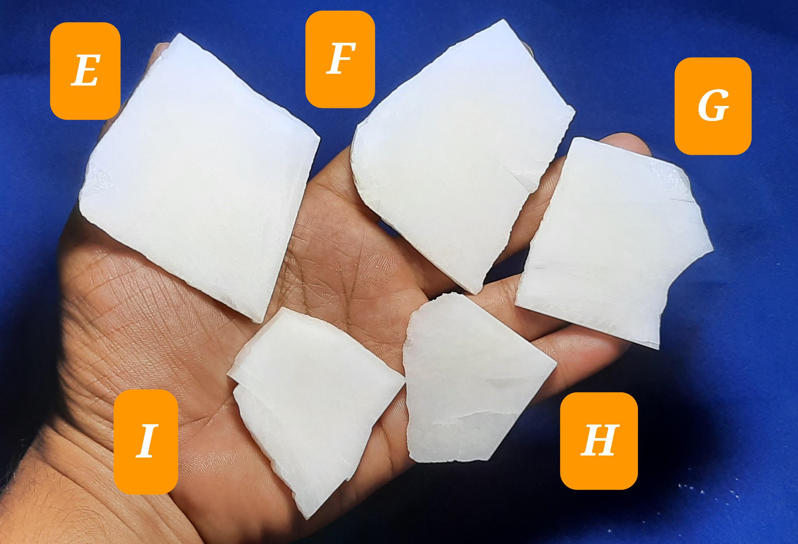 Unpolished White Jade Gemstone, Rough Slices, Specimens