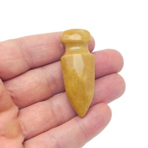 Yellow Jade Mini Sword Dagger Gemstone - Sword Carved Crystal - Crystal Energy - Mineral Specimen - Crystal Gifts - Sw1014 Yellow Jade Mini Sword Dagger Gemstone - Sword Carved Crystal - Crystal Energy - Mineral Specimen - Crystal Gifts - Sw1014