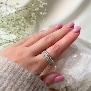 Jade ring, Genuine Burma Jade jewelry, gold fill, sterling silver, green crystal ring, gift for her, stretch ring, stacking jade rings