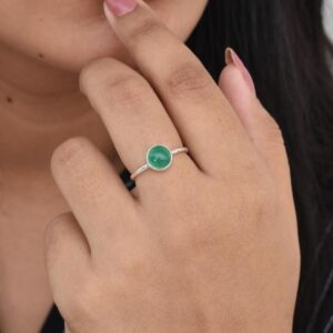 Nephrite Jade Ring, Natural Jade Ring, Round Stone Ring, 925 Sterling Silver Ring, Silver Ring, Customized Gifts, Handmade Ring, Green Jade Nephrite Jade Ring, Natural Jade Ring, Round Stone Ring, 925 Sterling Silver Ring, Silver Ring, Customized Gifts, Handmade Ring, Green Jade