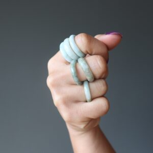 Jade Ring Successful Soul Green Crystal Jewelry & Ball Egg Stand