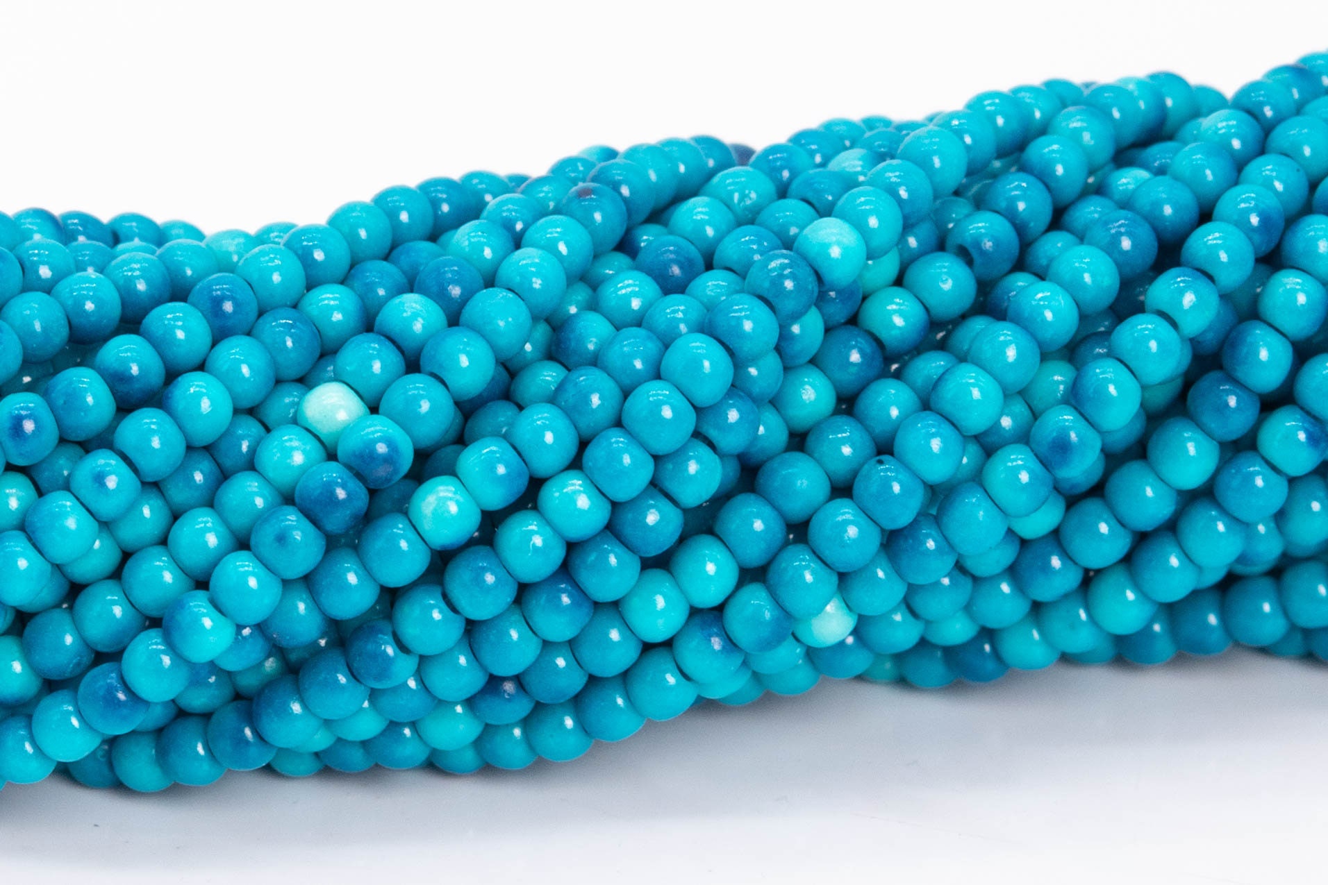 2mm Sky Blue Rain Flower Jade Beads Grade Aaa Full Strand Rondelle Loose Beads 15" Bulk Lot Options (111541-3423)