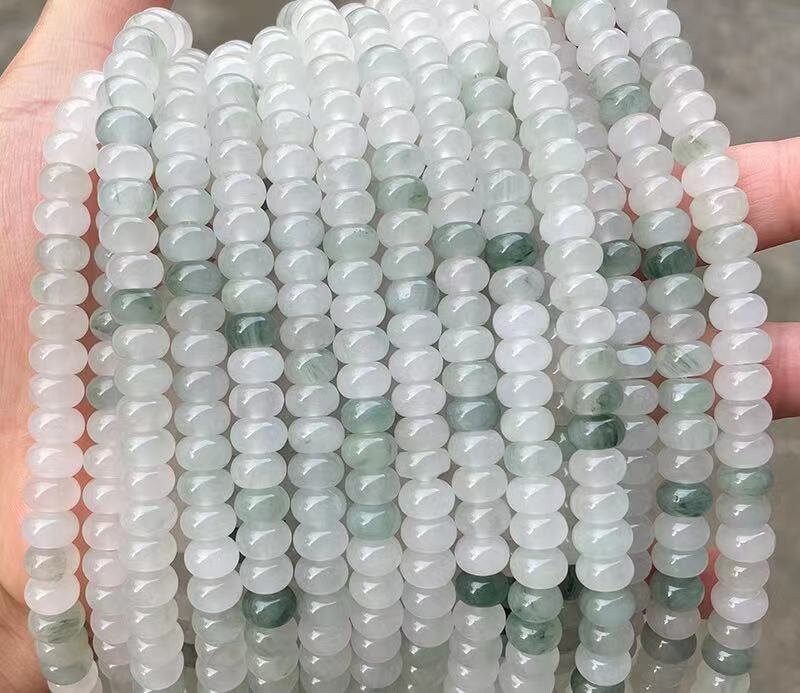 5x8mm Jade Rondelle Beads,one Strand 15",rondelle Diy Beads