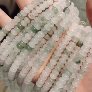 5×8mm Jade Rondelle Spacer Loose Beads,diy Handmade Jewelry Making Beaded Accessories,15 Inches One Starand 5×8mm Jade Rondelle Spacer Loose Beads,diy Handmade Jewelry Making Beaded Accessories,15 Inches One Starand