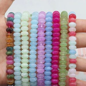 5×8mm Jade Rondelle Spacer Loose Beads,diy Handmade Jewelry Making Beaded Accessories,15 Inches One Starand 5×8mm Jade Rondelle Spacer Loose Beads,diy Handmade Jewelry Making Beaded Accessories,15 Inches One Starand