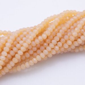 6mm Crystal Rondelle -2 or 5 or 10 STRANDS- Peach Nude Jade 6mm Crystal Rondelle -2 or 5 or 10 STRANDS- Peach Nude Jade