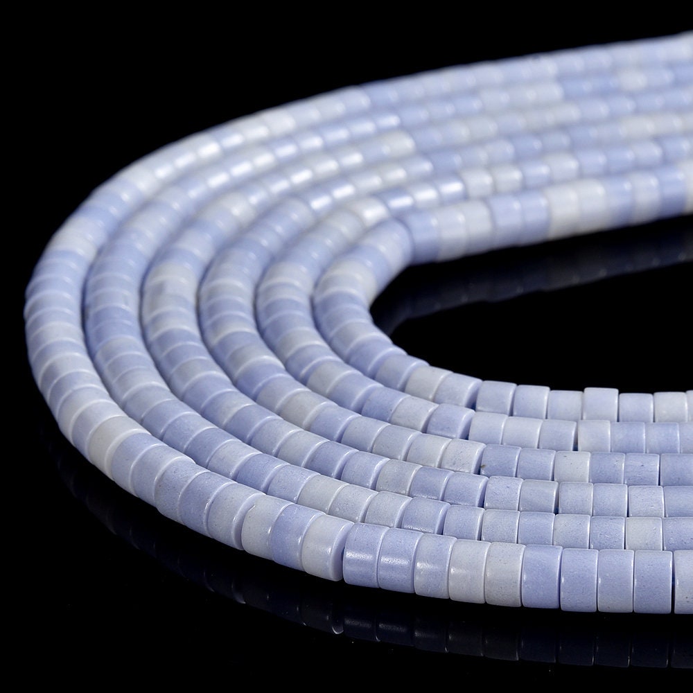 Blue Ocean Jade Gemstone Heshi Rondelle Slice 4x2mm Loose Beads 15 Inch Full Strand (80019480-p106)
