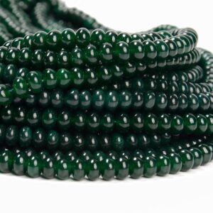 Green Jade Gemstone Rondelle 6x4mm Loose Beads 15 Inch Full Strand (80019804-d598)