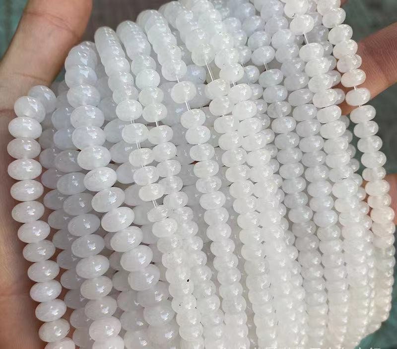 White Jade Rondelle Beads Wholesale Supply,4x6mm 5x8mm 6x10mm Abacus Jade Beads,one Strand 15",rondelle Beads White Jade Rondelle Beads Wholesale Supply,4x6mm 5x8mm 6x10mm Abacus Jade Beads,one Strand 15",rondelle Beads