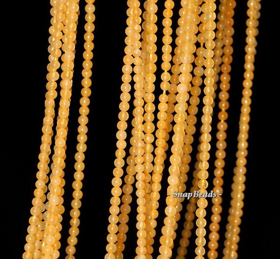 2mm Golden Rich Honey Jade Gemstone Round 2mm Loose Beads 16 Inch Full Strand Lot 1,2,6,12 And 50 (90113966-107 - 2mm A)