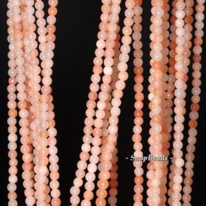 2mm Orange Pink Jade Gemstone Round 2mm Loose Beads 16 Inch Full Strand Lot 1,2,6,12 And 50 (90113985-107 - 2mm A )