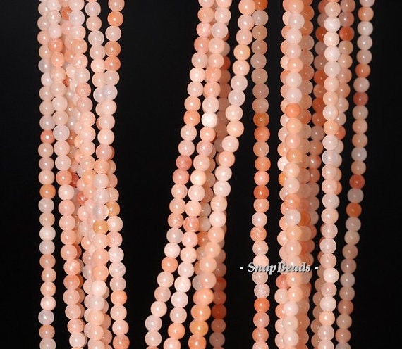 2mm Orange Pink Jade Gemstone Round 2mm Loose Beads 16 Inch Full Strand Lot 1,2,6,12 And 50 (90113985-107 - 2mm A )