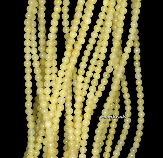 3mm Lemon Jade Gemstone Round 3mm Loose Beads 16 Inch Full Strand Lot 1,2,6,12 And 50 (90114023-107 - 3mm A)