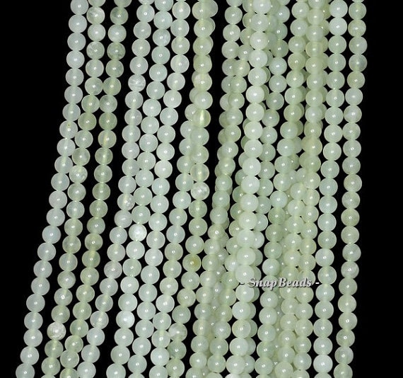 3mm Pastel Green Jade Gemstone Round 3mm Loose Beads 16 Inch Full Strand Bulk Lot 1,2,6,12 And 50 (90113999-107 - 3mm A)