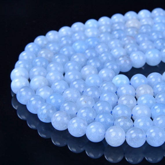 8mm Aqua Blue Jade Gemstone Grade Aa Blue Round 8mm Loose Beads 15 Inch Full Strand (80007934-a282)