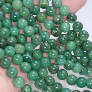8mm Genuine Natural African Jade Green Gemstone Grade Aa Round Shape Loose Bead 15.5 Inch Full Strand Bulk Lot 1,2,6,12 And 50(80006050-m40)