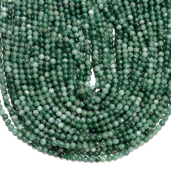 Emerald Green Color Jade Gemstone 4mm Round Beads 14.5 Inch Full Strand Bulk Lot 1,2,6,12 And 50 (80020073-d617)