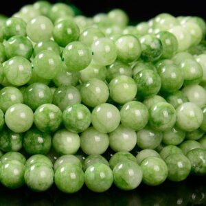 Lime Green Jade Gemstone Round 6mm 8mm Loose Beads 14.5 Inch Full Strand Bulk Lot 1,2,6,12 And 50 (d626 D618)