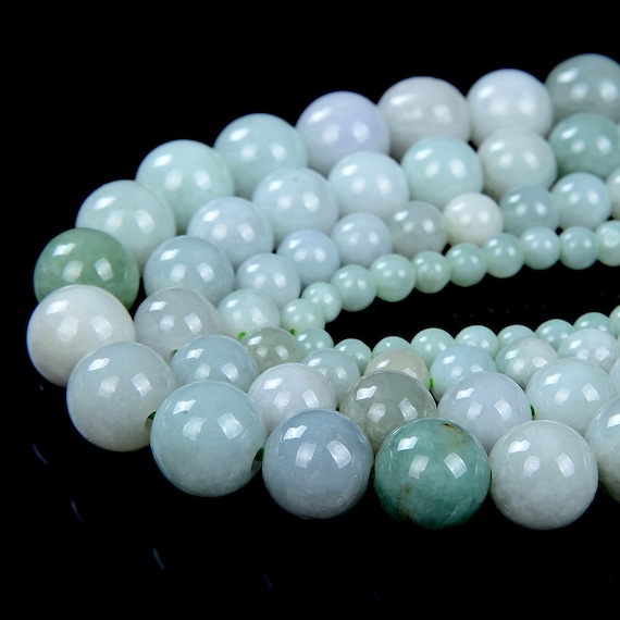 Natural Burma Green Jade Gemstone Grade Aaa Round 6mm 8mm  Loose Beads Bulk Lot 1,2,6,12 And 50 (d21)